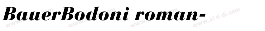 BauerBodoni roman字体转换